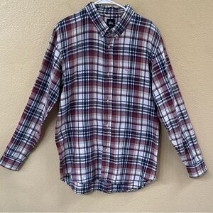 Stussy Long Sleeve Button Down Plaid Shirt Size XL new Without Tags!